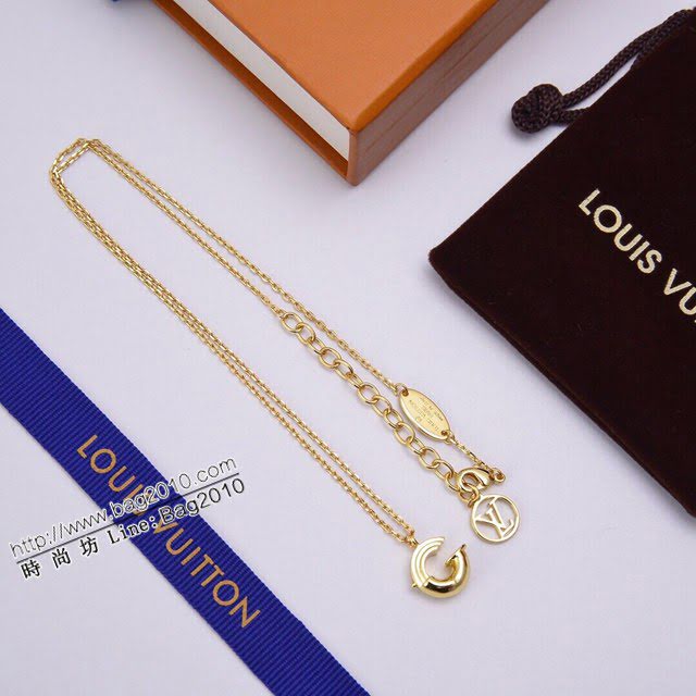 Louis Vuitton新款飾品 路易威登字母G項鏈 LV簡約字母金色鎖骨鏈  zglv2204